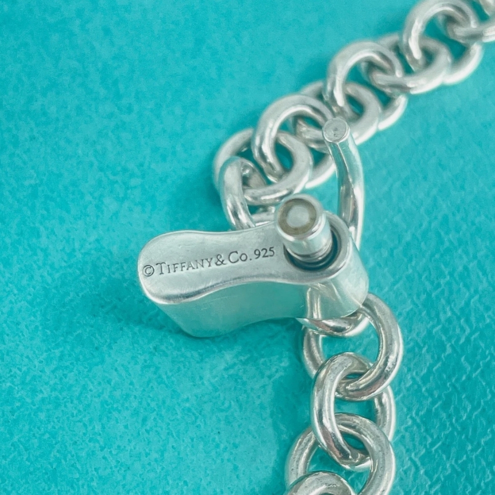 Tiffany & Co. 1837 Padlock Rolo Chain Chocker Necklace Sterling Silver 925 - Picture 13 of 16